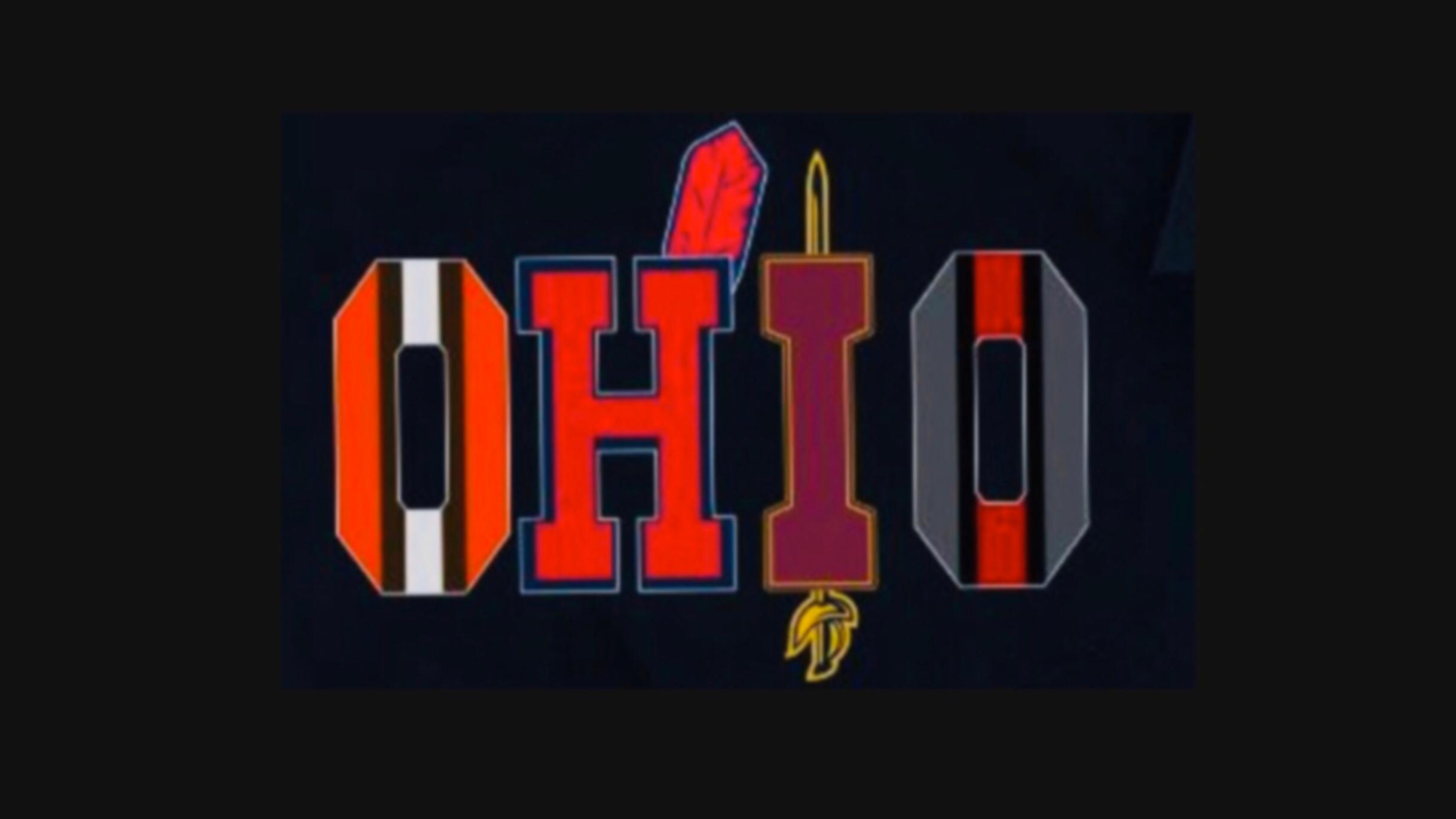 DIY pretraced OHIO Sports Fans Wood Painting with any colors. Paint and Sip