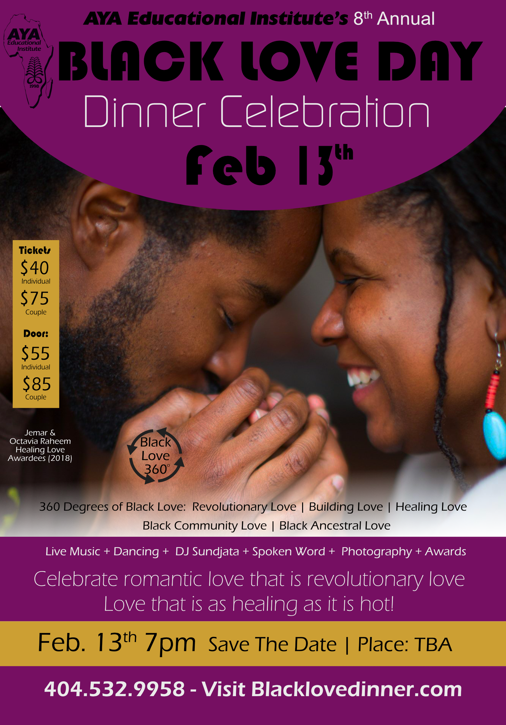 Black Love Day Dinner 2020, Presented by AYA Educational Institute