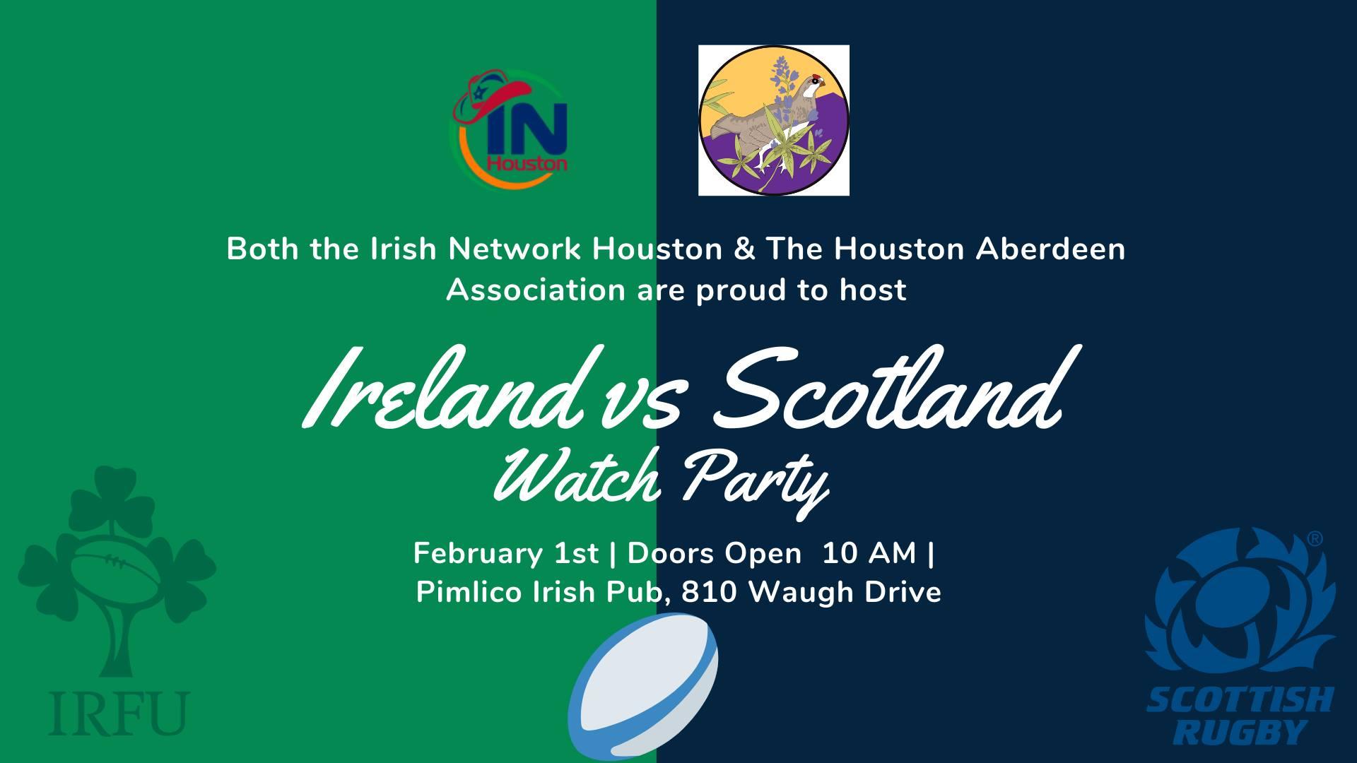 Ireland vs. Scotland Six Nations Rugby Watch Party
