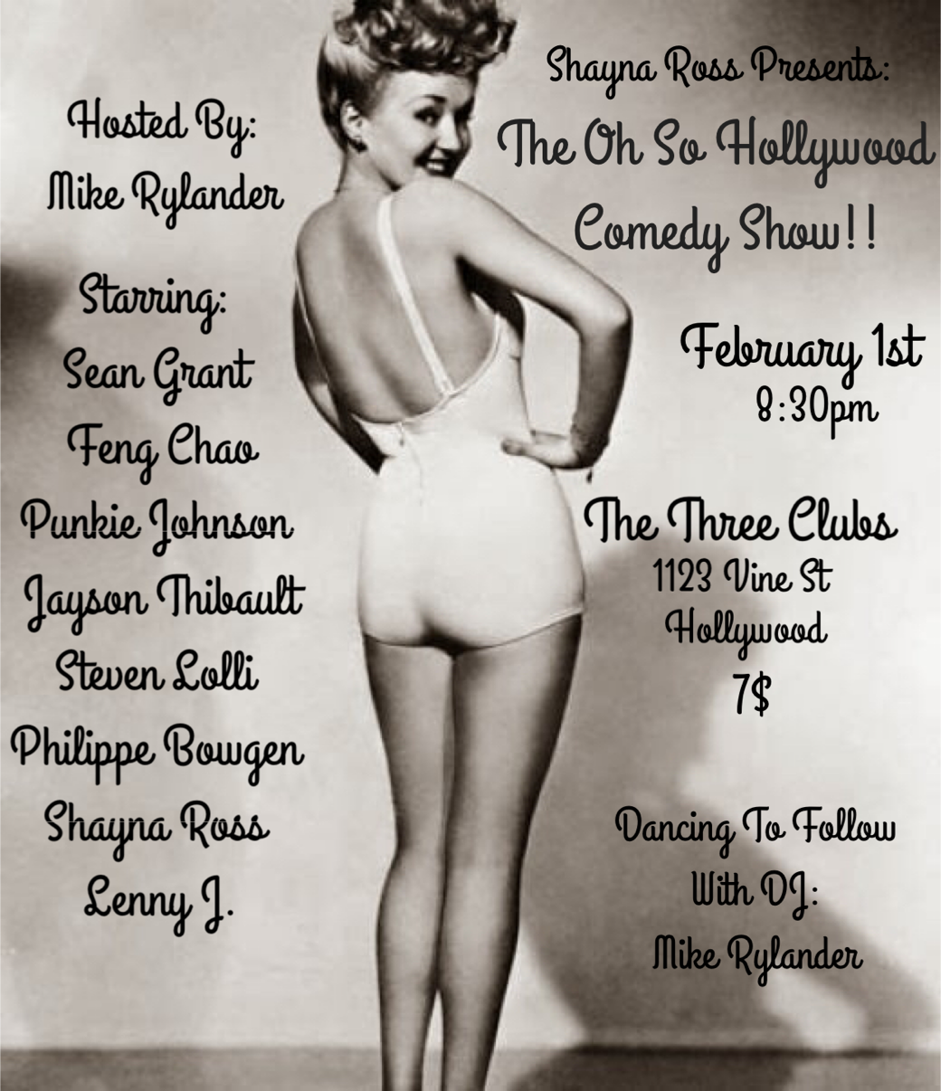 The Oh So Hollywood Comedy Show!!