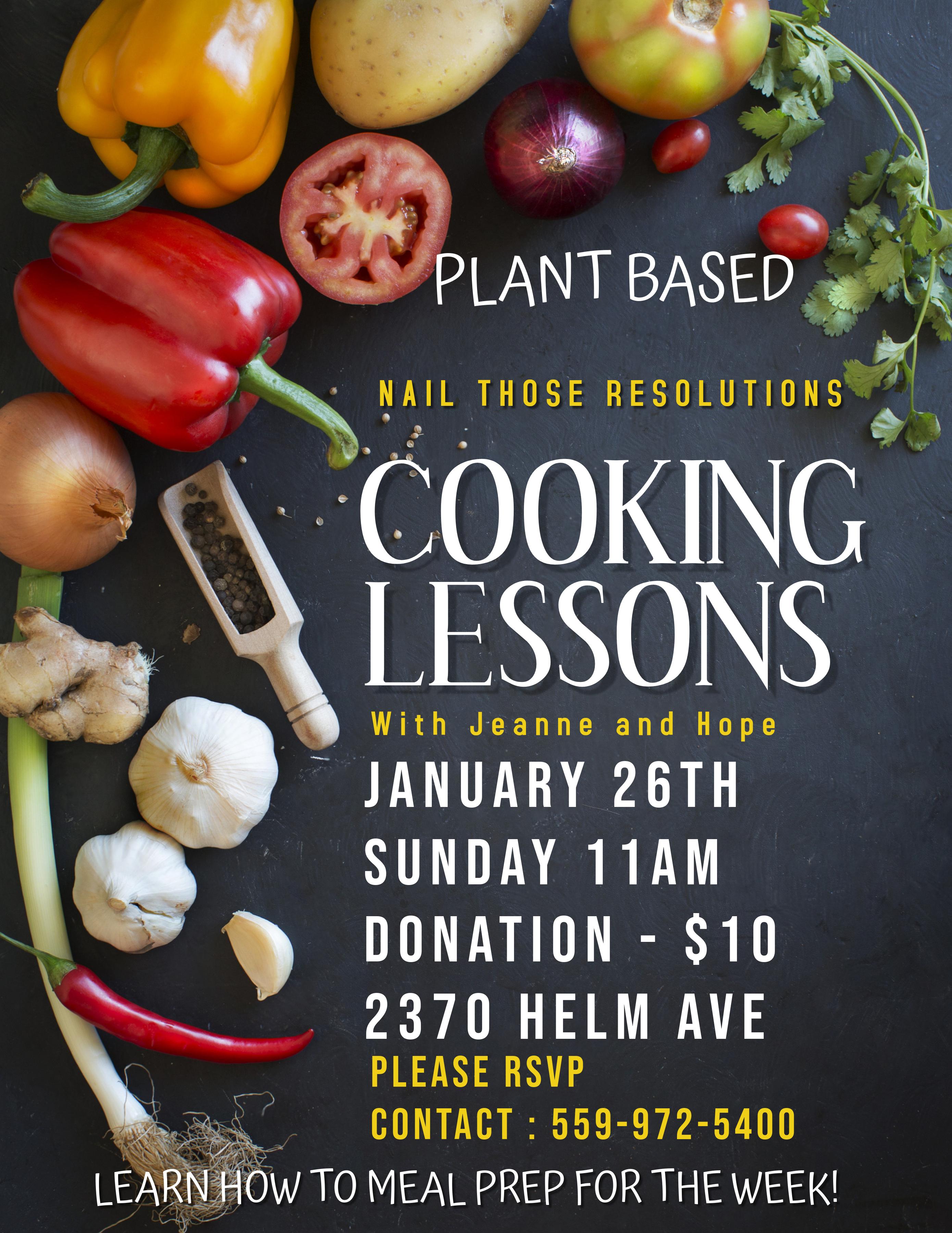 Plant Based Cooking Class