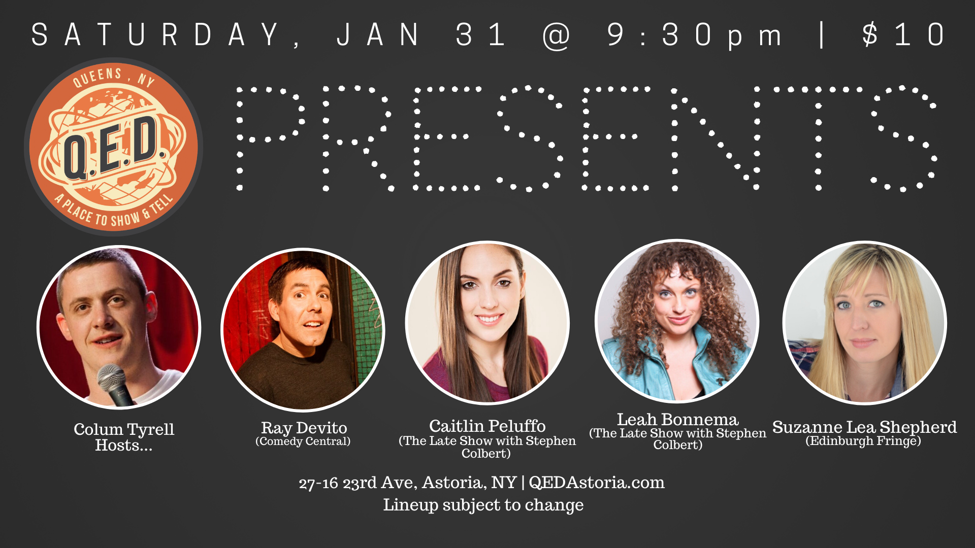 QED Presents Leah Bonnema, Caitlin Peluffo, Ray Devito & More!