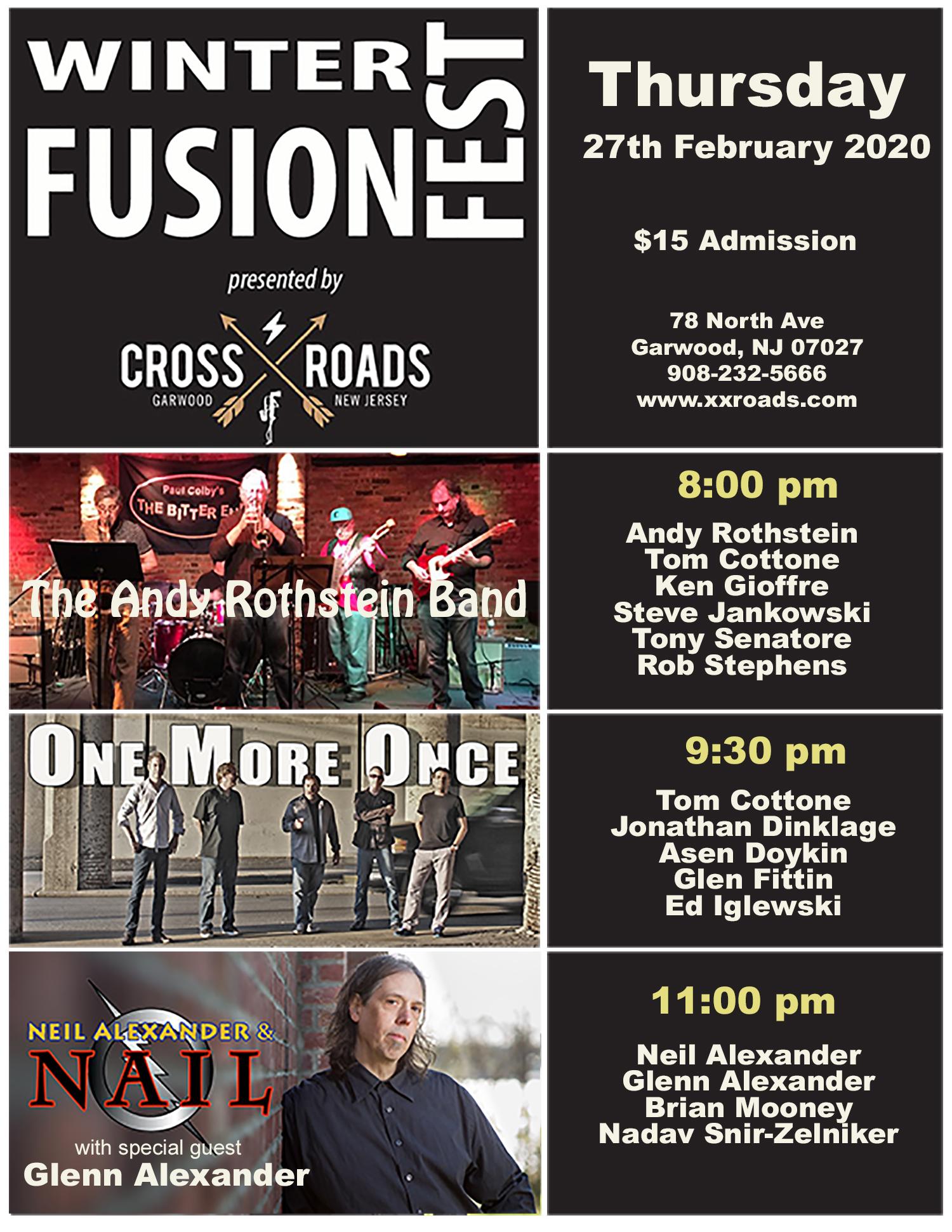 FusionFest wThe Andy Rothstein Band, One More Once, & Neil Alexander & NAIL