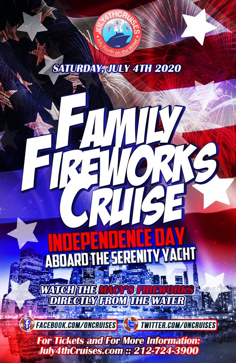 Independence Day Family Fireworks Cruise Aboard the Serenity Yacht