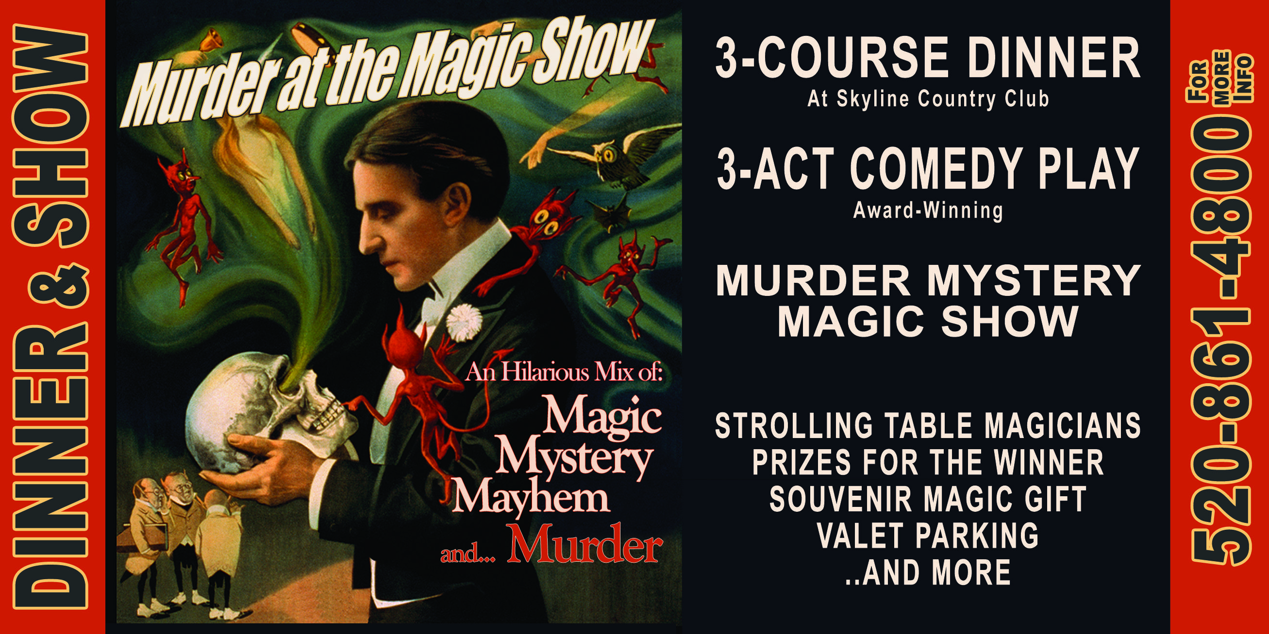 Murder at the Magic Show: A Magical 3-Act Comedy Whodunit & 3-Course Dinner
