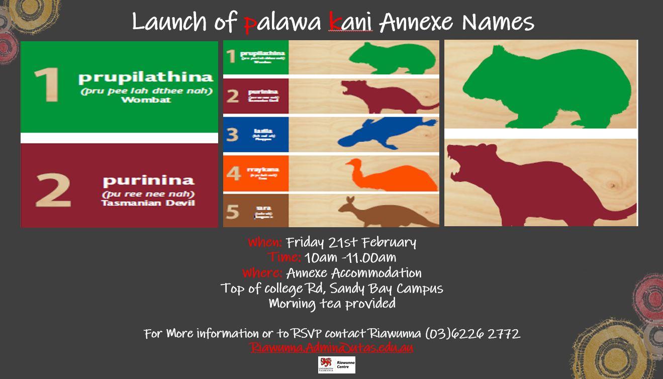 palawa kani naming launch - The Annexe (UTAS Accommodation)