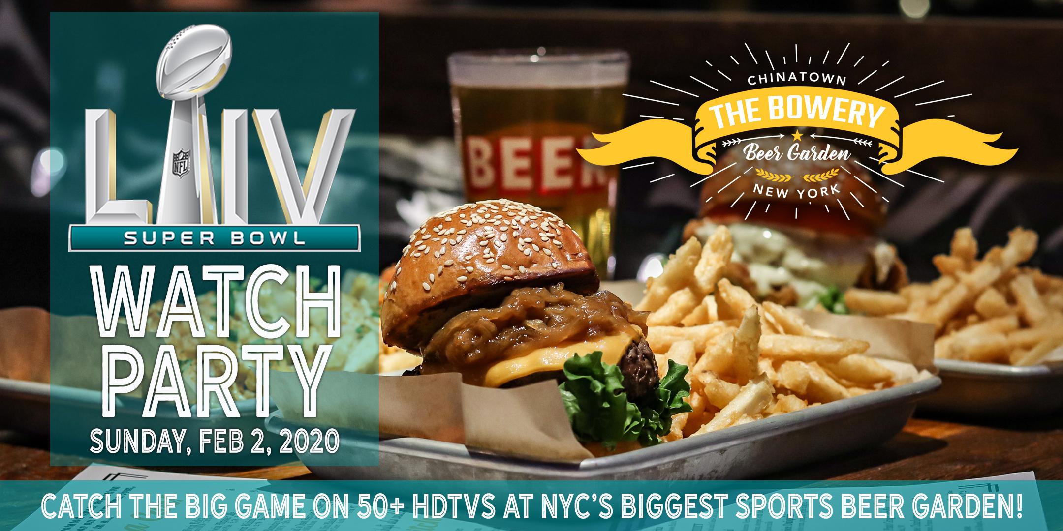 Super Bowl LIV Watch Party at The Bowery Beer Garden