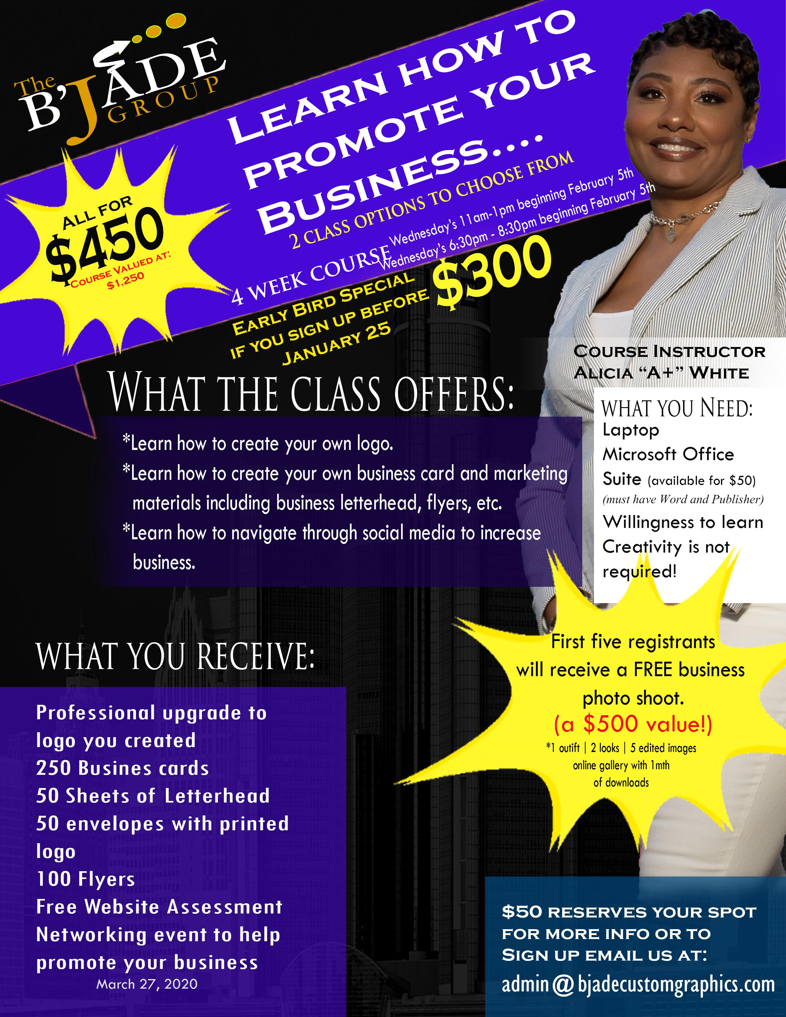Business Marketing Promotions Class