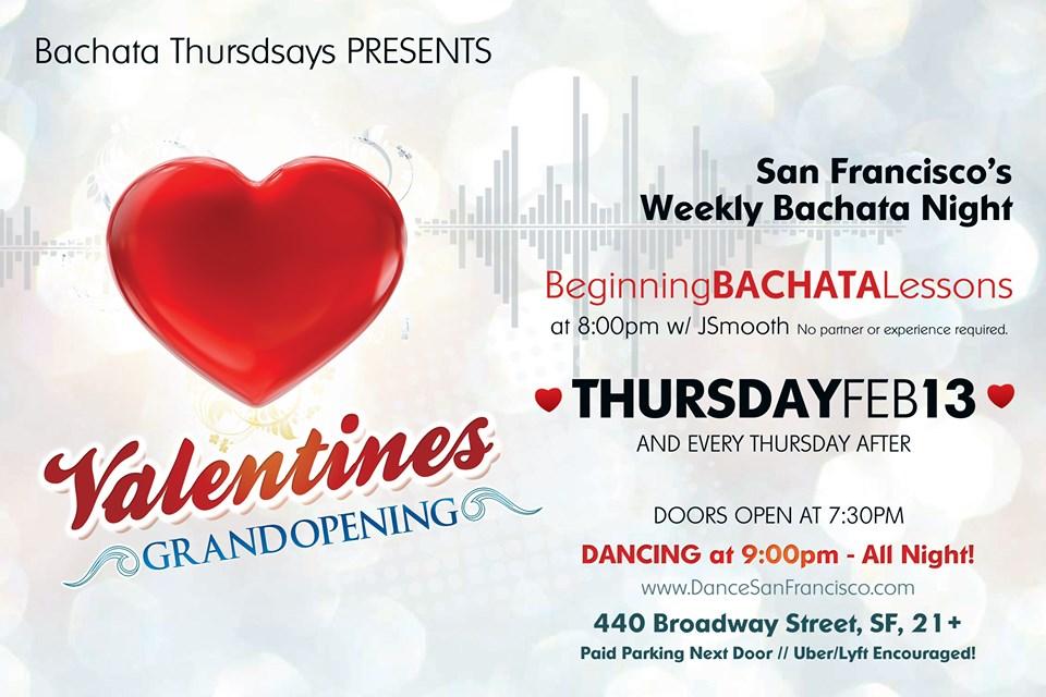 Grand Opening of Bachata Thursdays - Dance Lessons & Party, Every Thursday