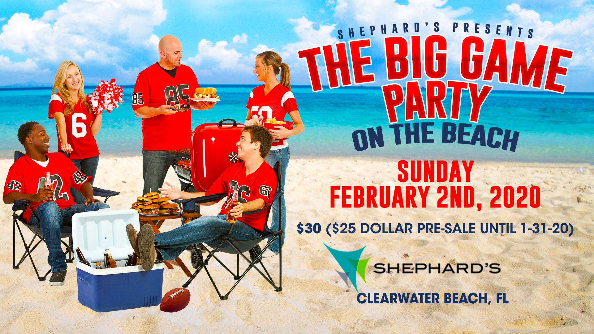 Big Game Tailgate Party on the Beach