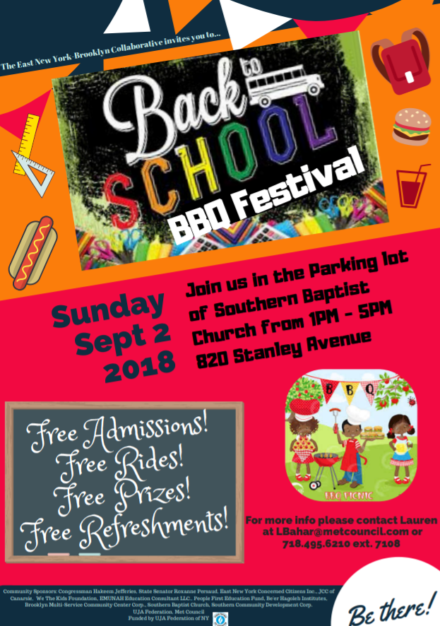 3rd annual East New York Brooklyn Collaborative (BkMSCC page) Back to School Carnival