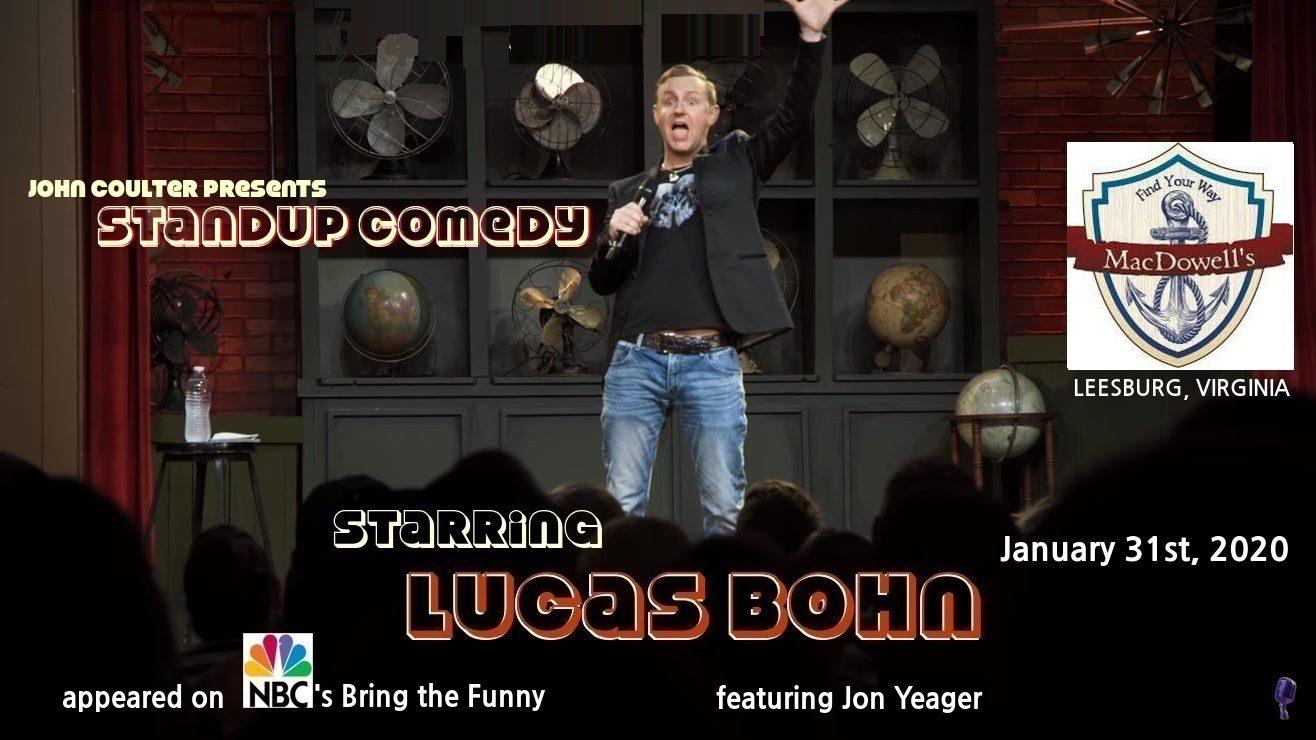 NBC Comedian Lucas Bohn performs in Leesburg!