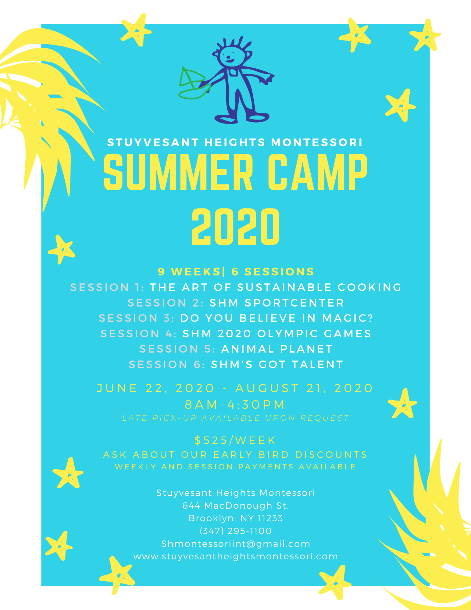 Stuyvesant Heights Montessori Summer Day Camp 2020