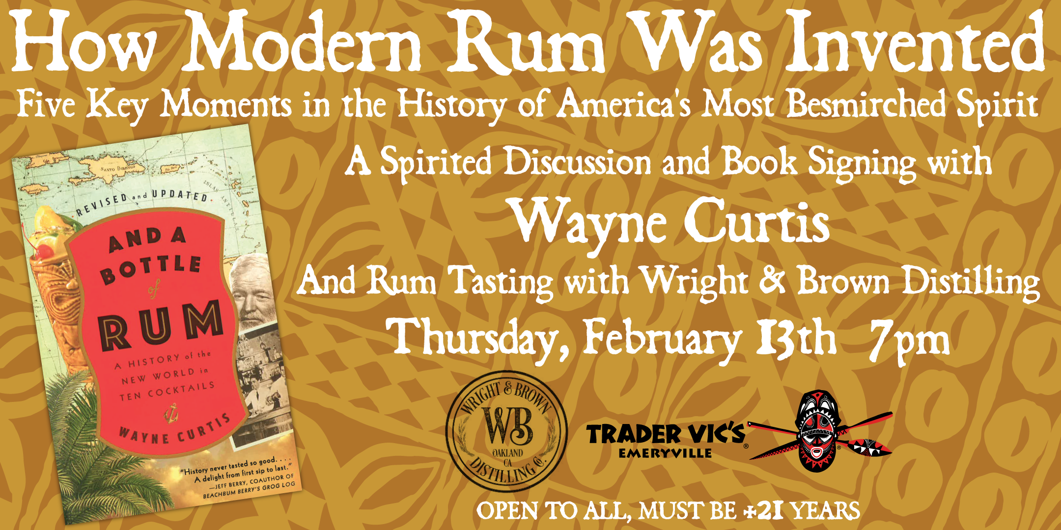 Wayne Curtis Book Signing and Rum Tasting