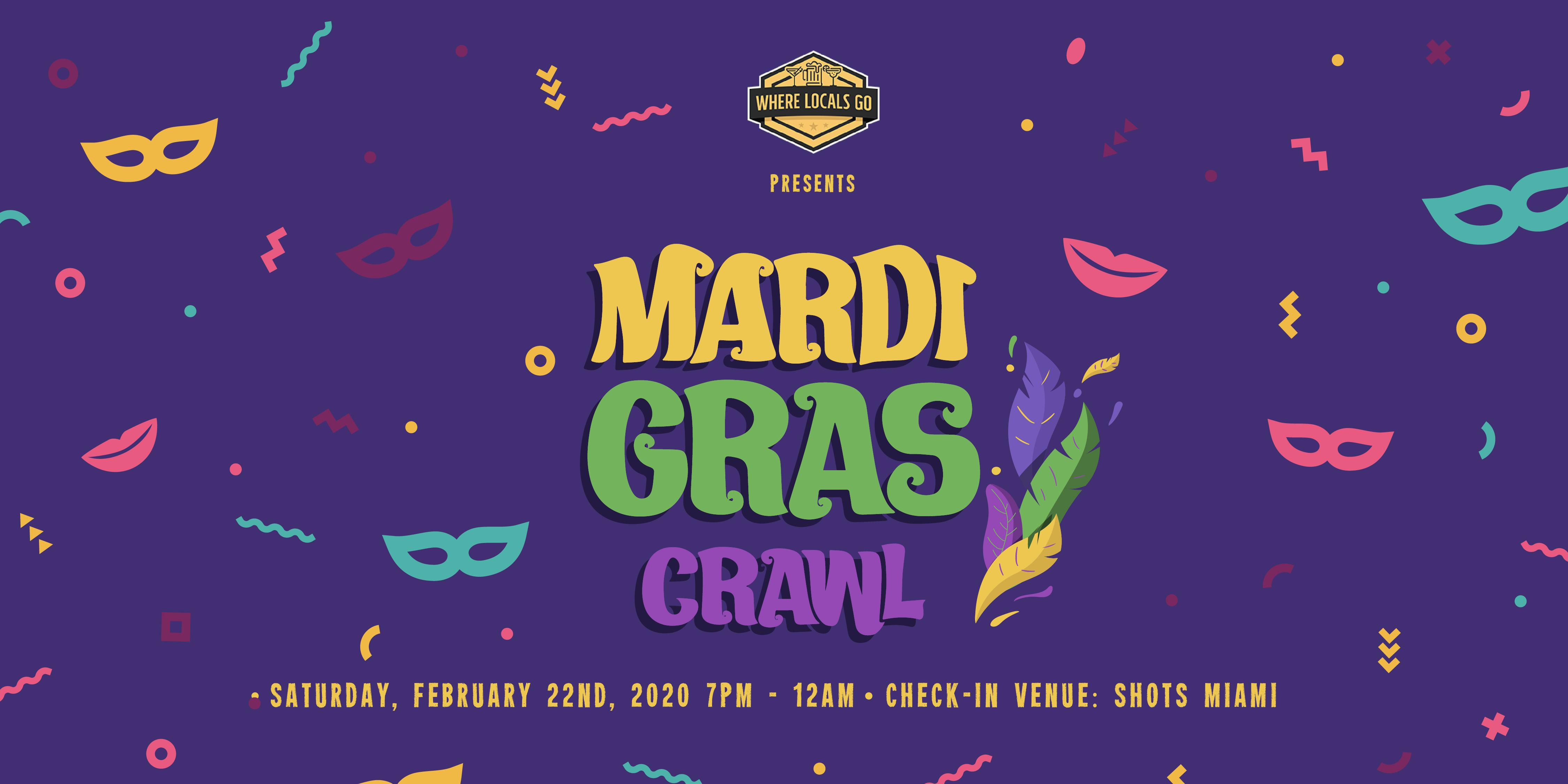 Miami Mardi Gras Bar Crawl Wynwood