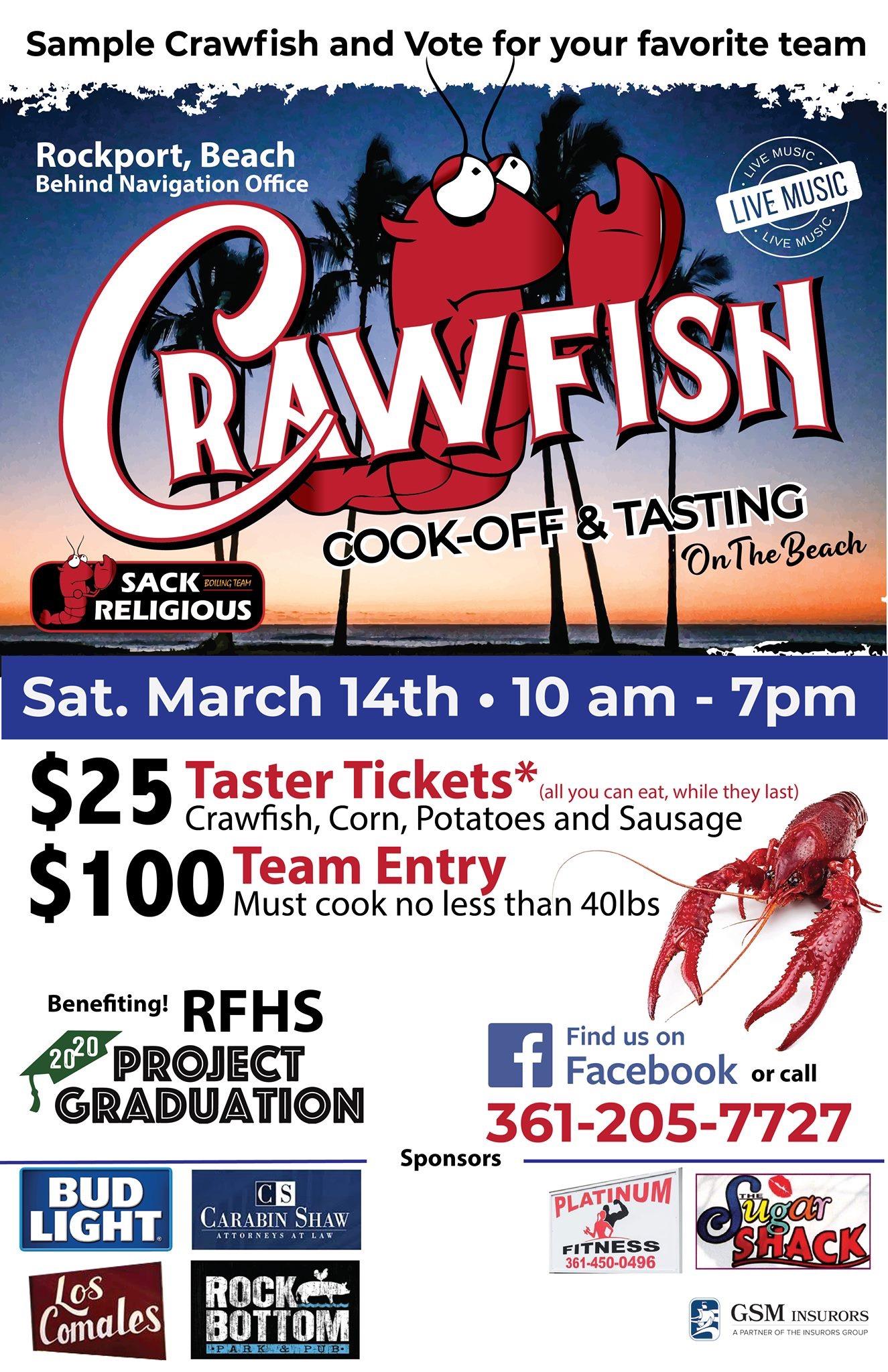 Rockport Crawfish CookOff and Taste. Hosted by Sack Religious 14 MAR