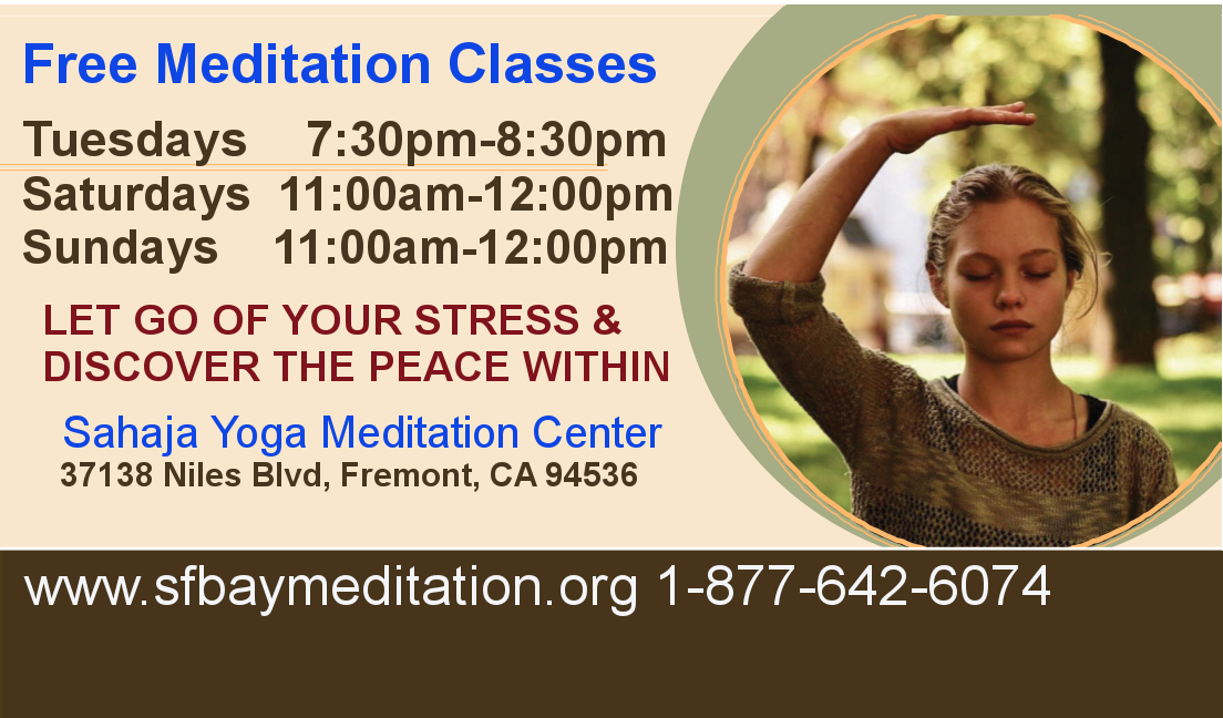 Free Meditation Classes in Fremont, CA - 26 APR 2020