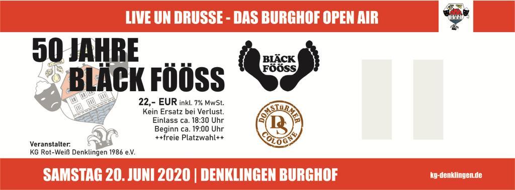 Burghof Open Air 2020 mit den Bläck Fööss und den Domstürmern