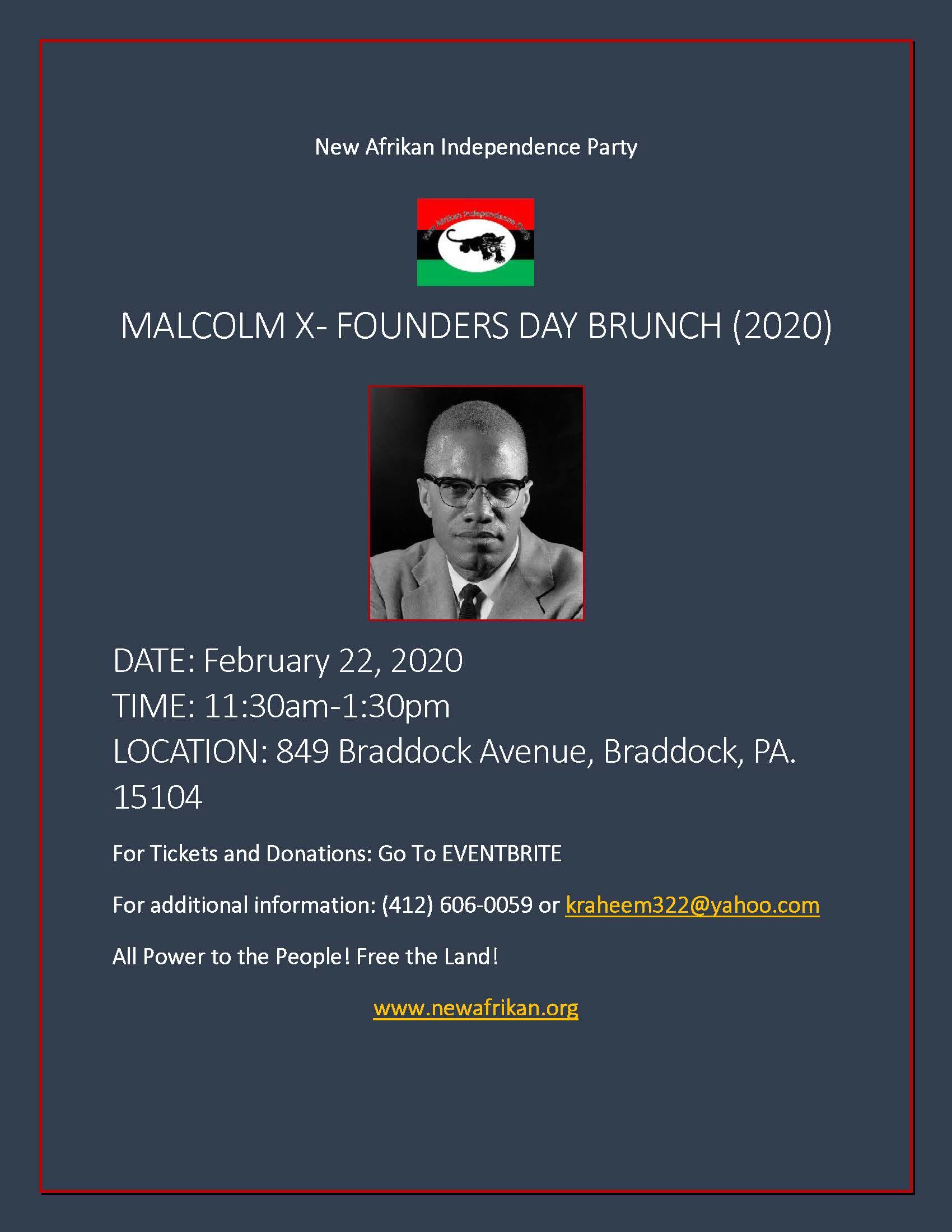 Malcolm X-Founders Day Brunch