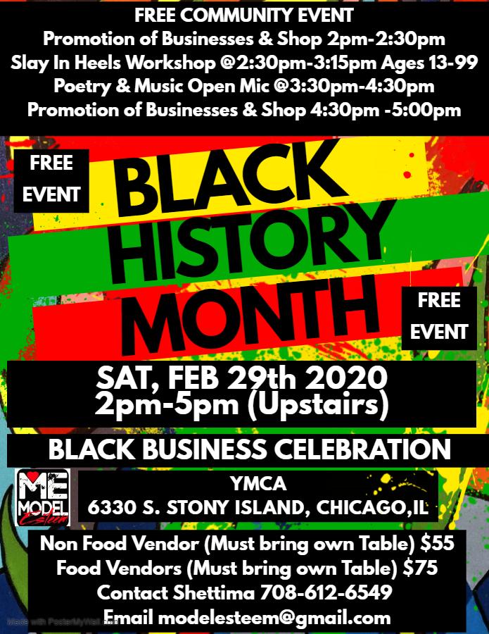 Black History Fashion Meets Poetry /Music & Shop Black Business Showcase
