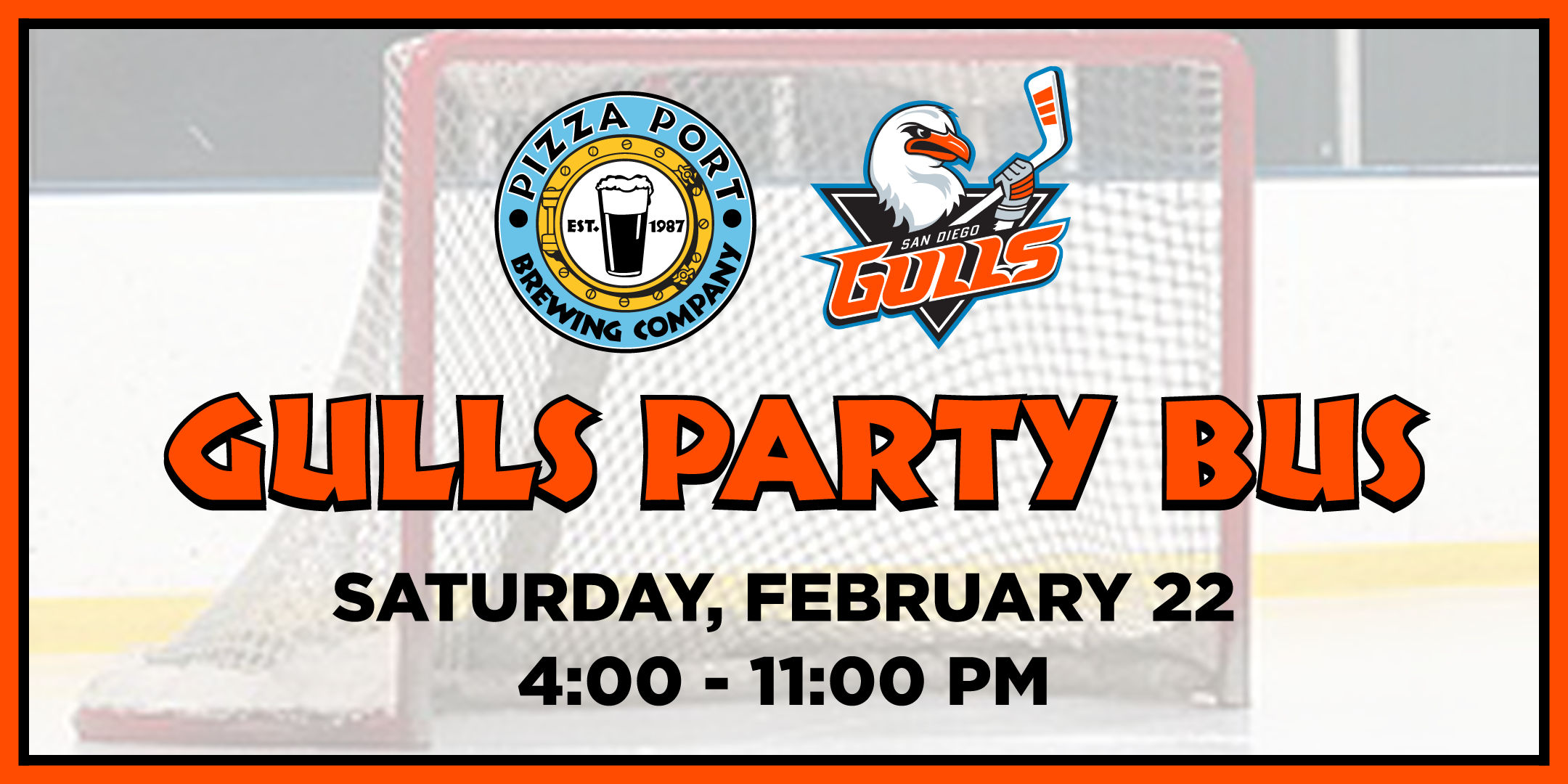 Pizza Port's San Diego Gulls Party Bus