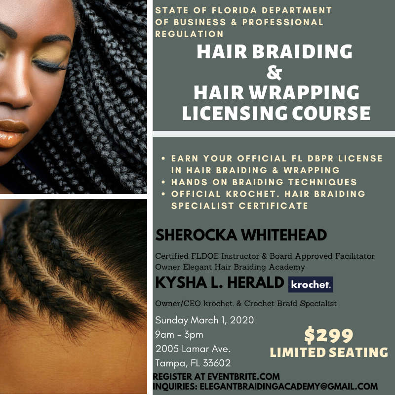 Fl Dbpr Hair Braiding Wrapping Licensing Course 1 Mar 2020