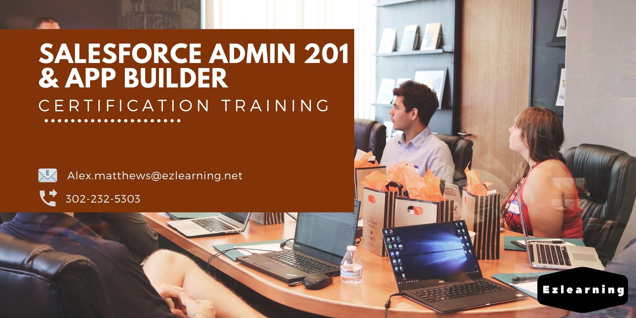 Salesforce Admin 201 and App Builder Training in Dubuque, IA