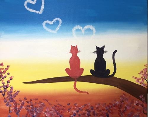 'Cats Chilling' - Fun Paint and Sip Event