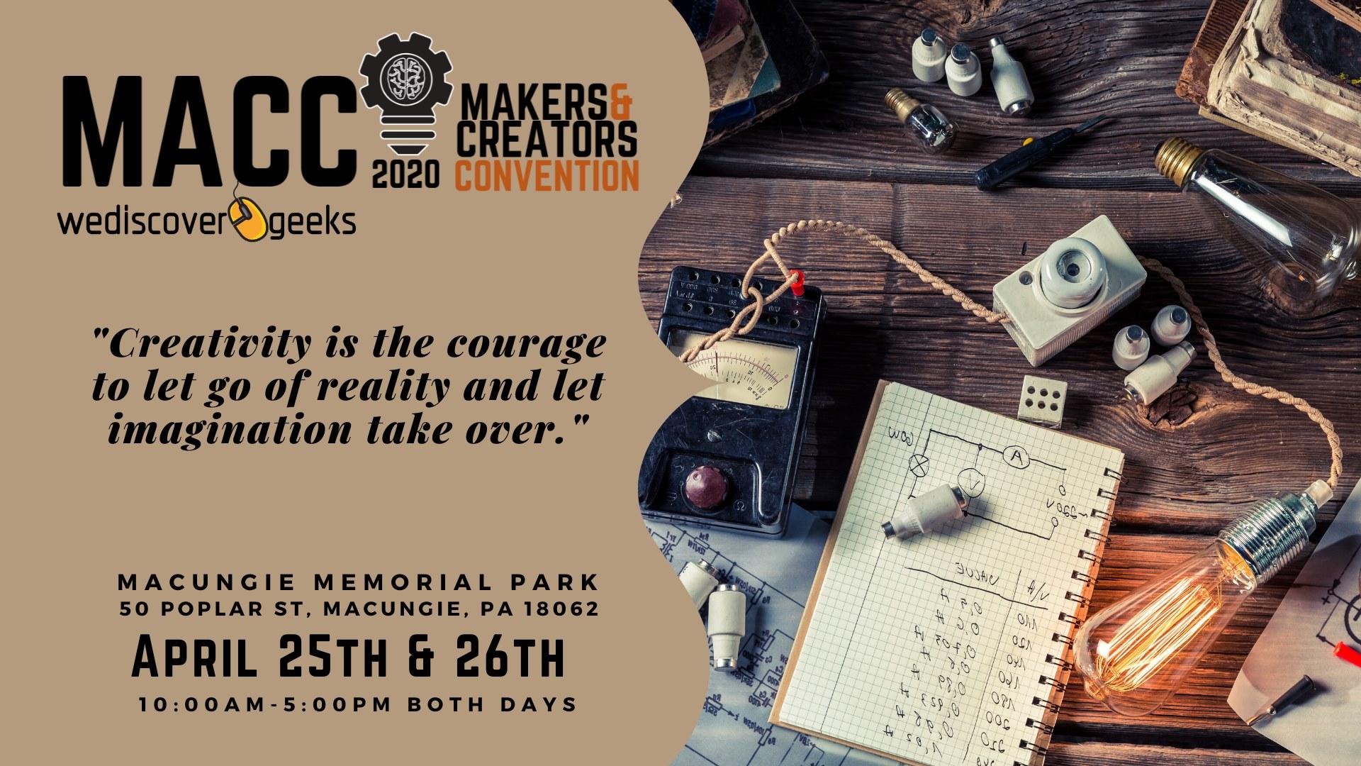 Makers & Creators Convention (MACC) 25 APR 2020