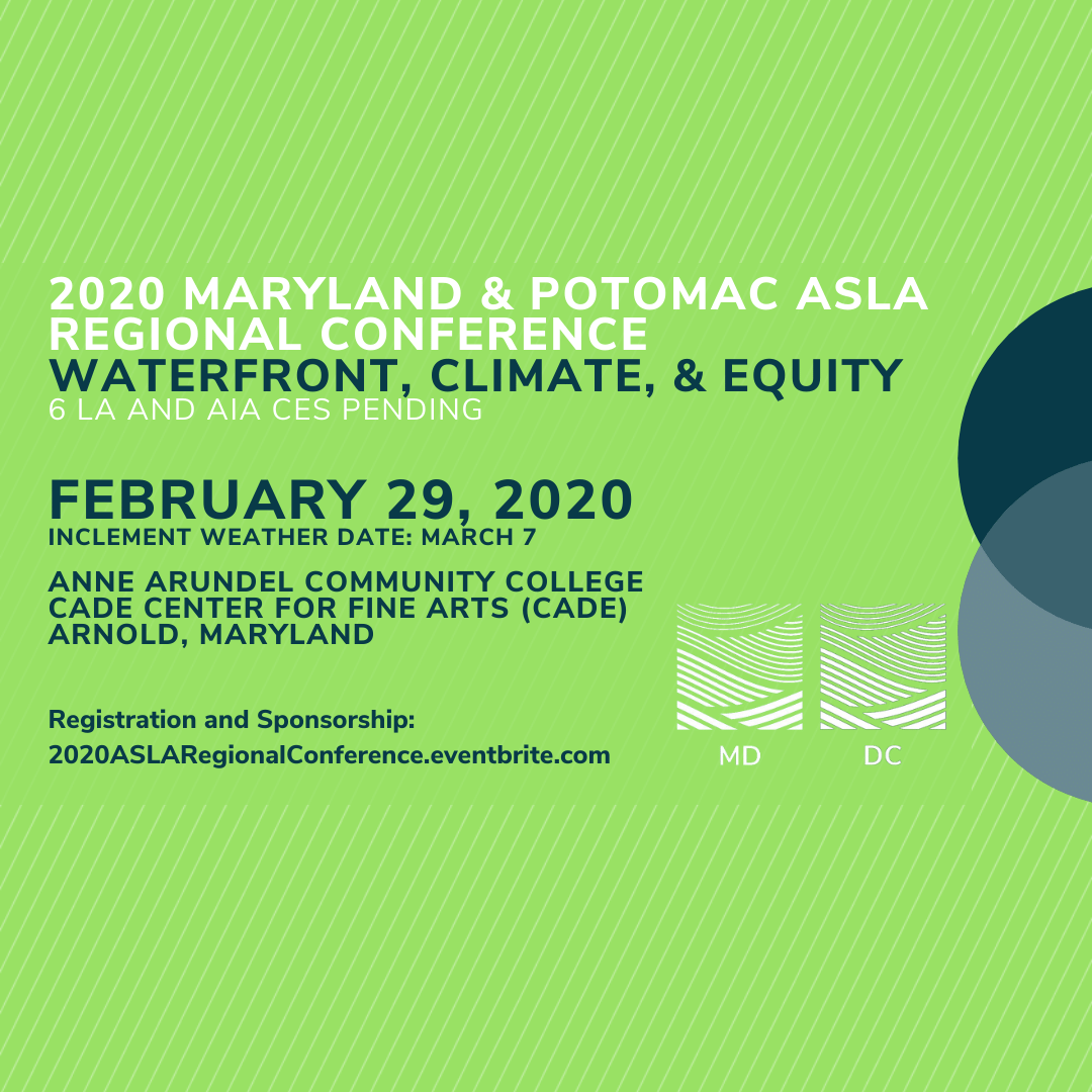 2020 Maryland & Potomac ASLA Regional Conference