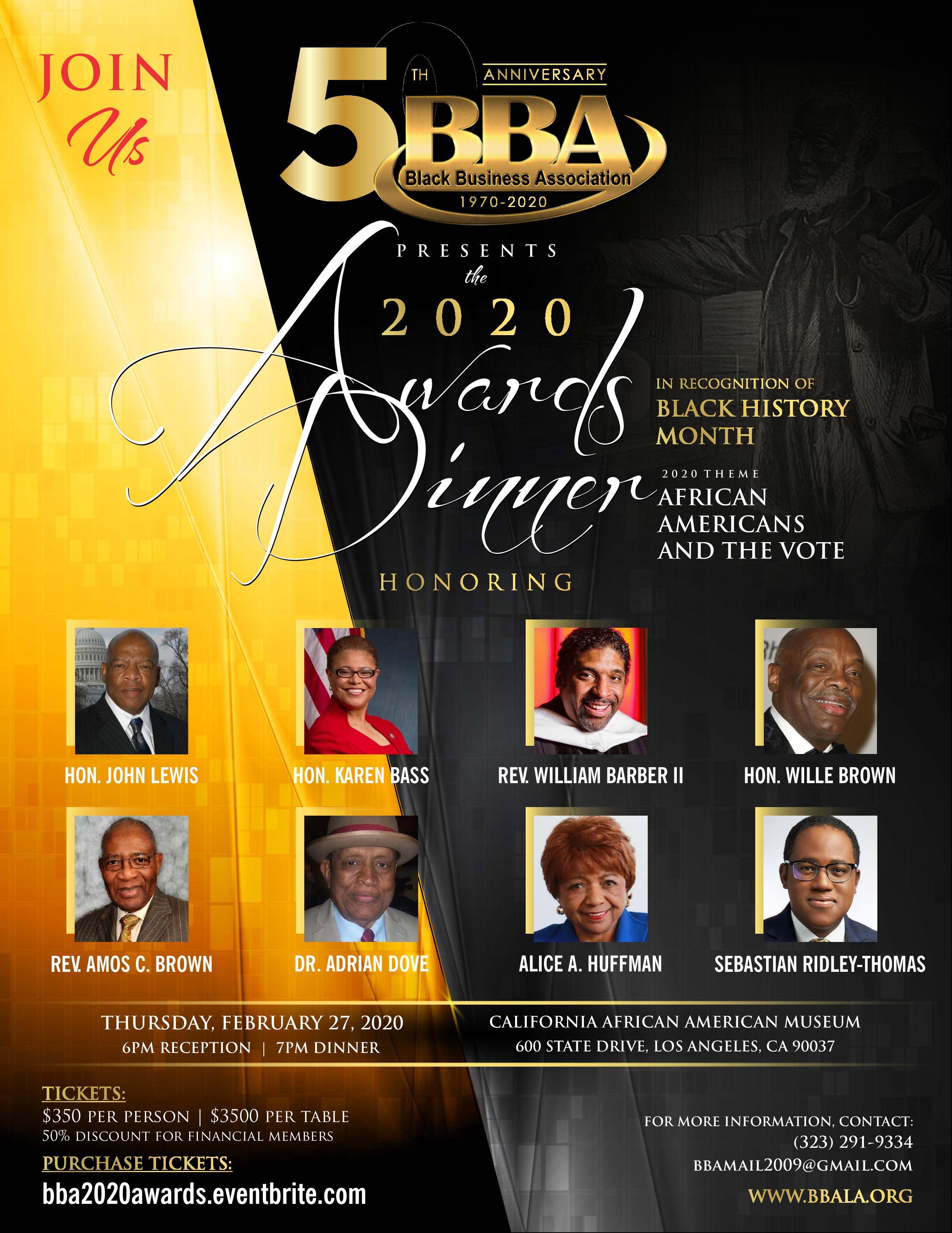 2020 Salute To Black History Annual Awards Dinner