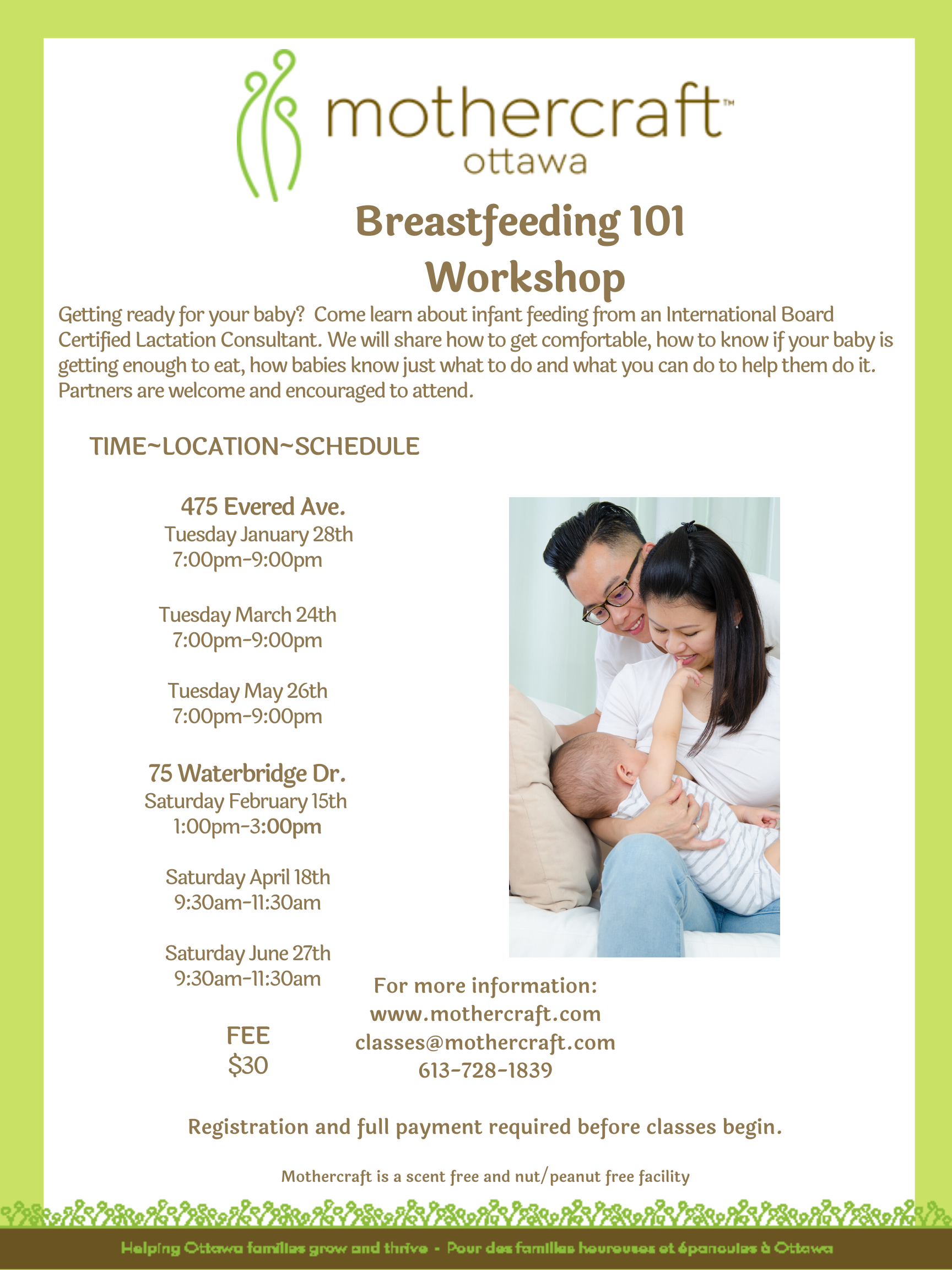 Mothercraft Ottawa: Breastfeeding 101 Workshop-Waterbridge Location