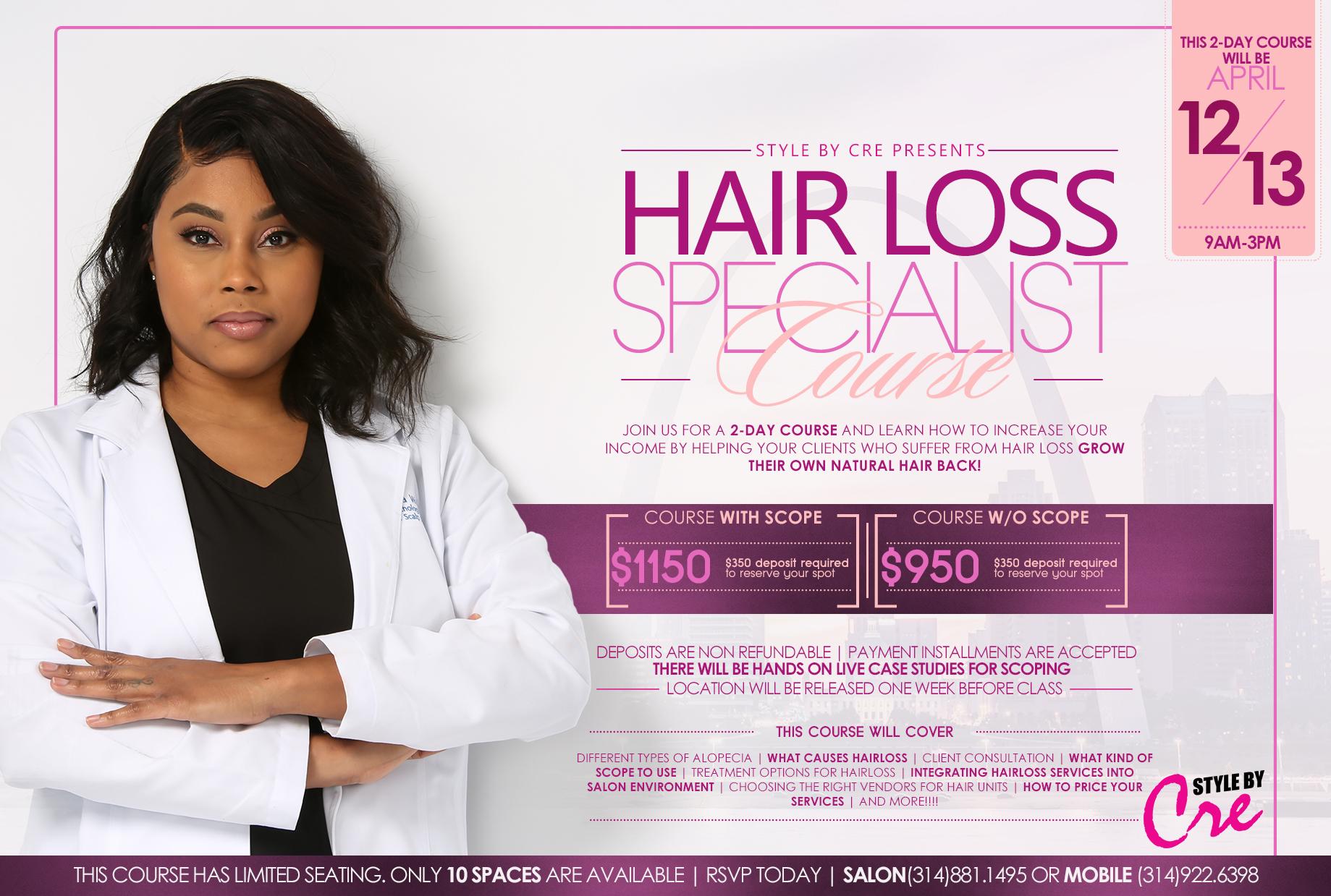Hair Loss Specialist Certification - 12 APR 2020
