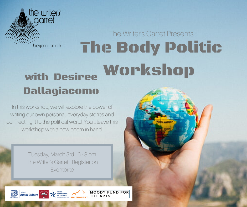 The Body Politic Writing Workshop with Desiree Dallagiacomo