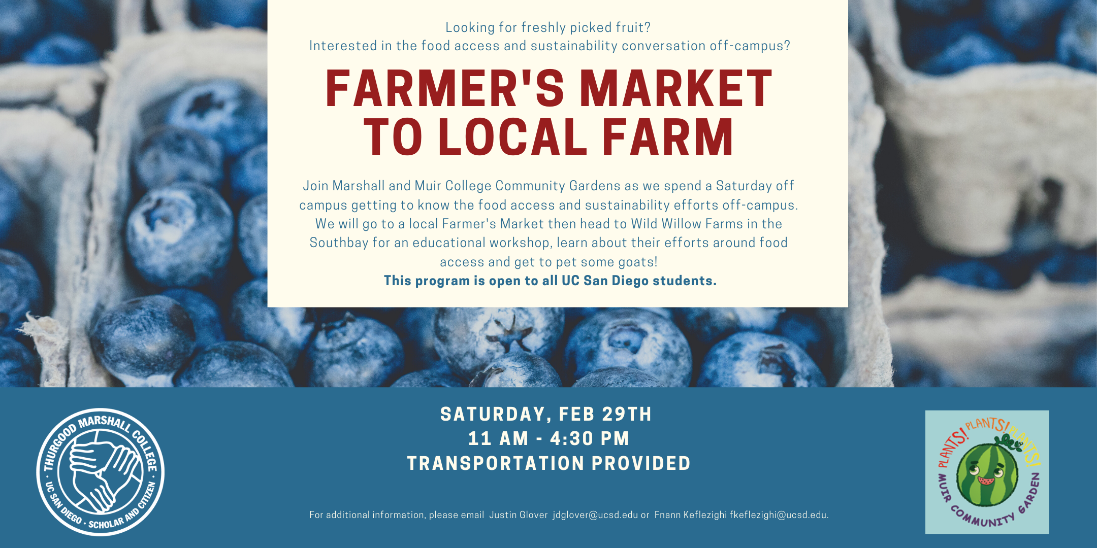 U See SD: Food Access- Farmers & Markets (presented by Muir and Marshall)