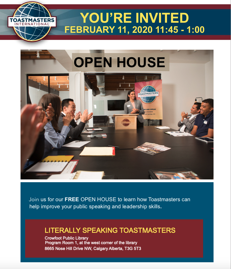 Literally Speaking Toastmasters. Communication. Competence. Leadership.