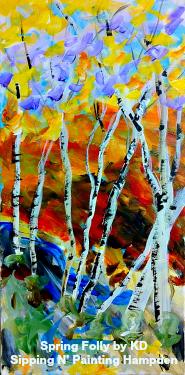 Paint Wine Denver Spring Folly Mon March 30th 6:30pm $30