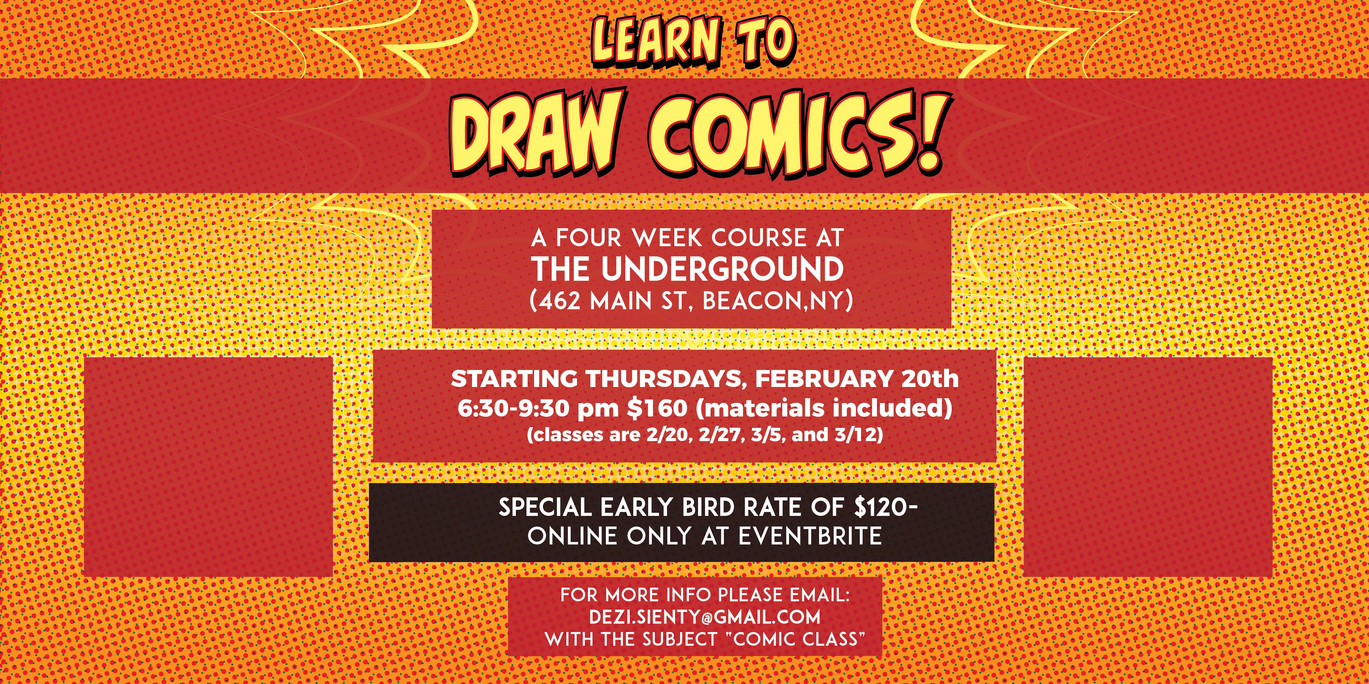 Learn To Draw Comics @ the Underground in Beacon, NY