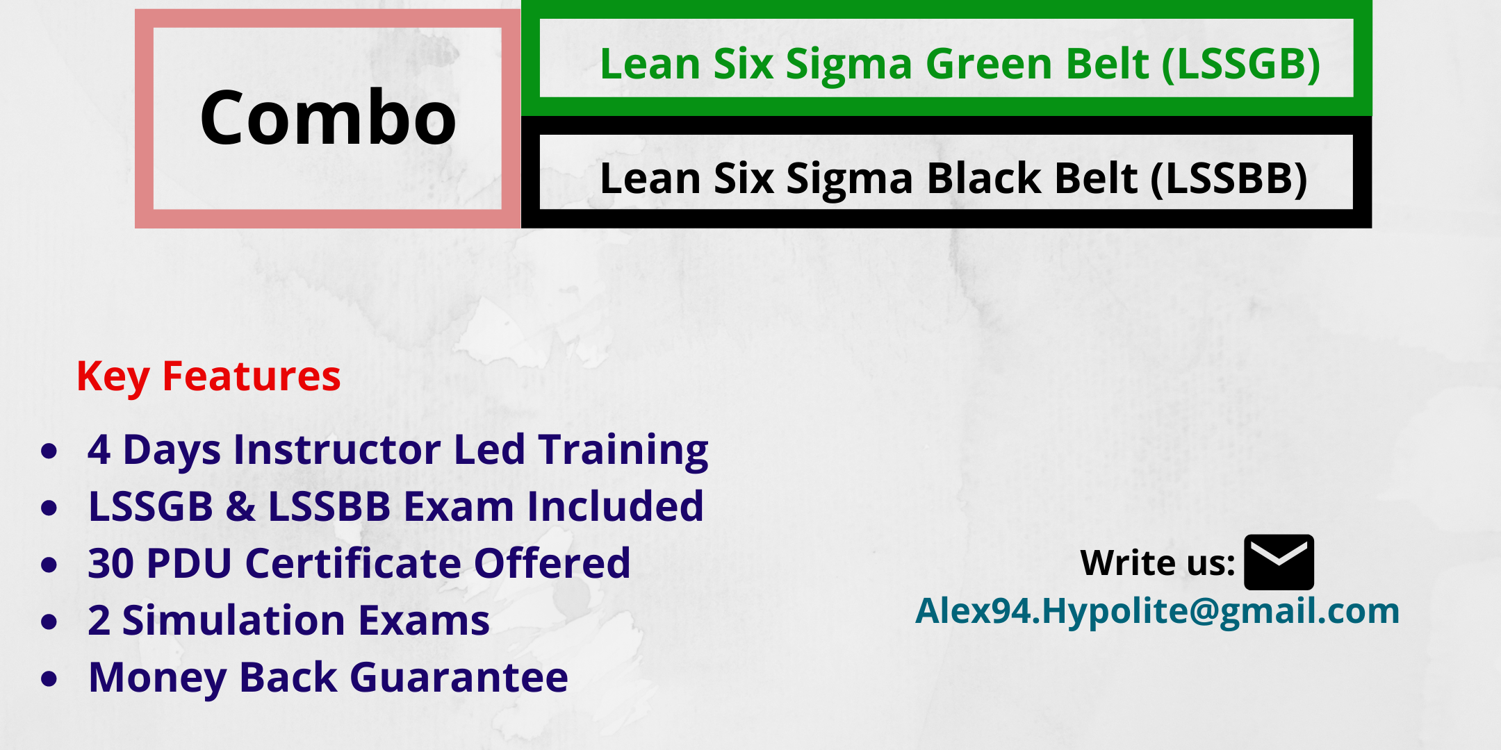 LSSGB And LSSBB Combo Training Course In Detroit, MI