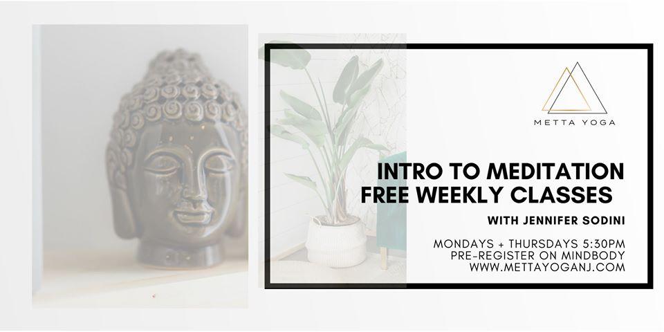 Intro. to Meditation: Free Weekly Classes