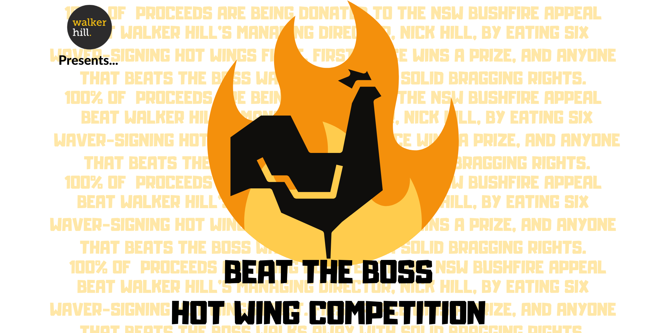 Beat the Boss Hot Wings Competition For the NSW Bushfire Appeal
