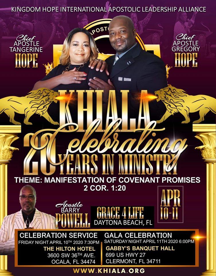 20th Year Pastoral Celebration Gala