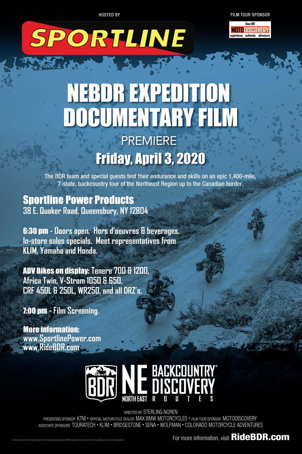 NEBDR Expedition Film Premiere
