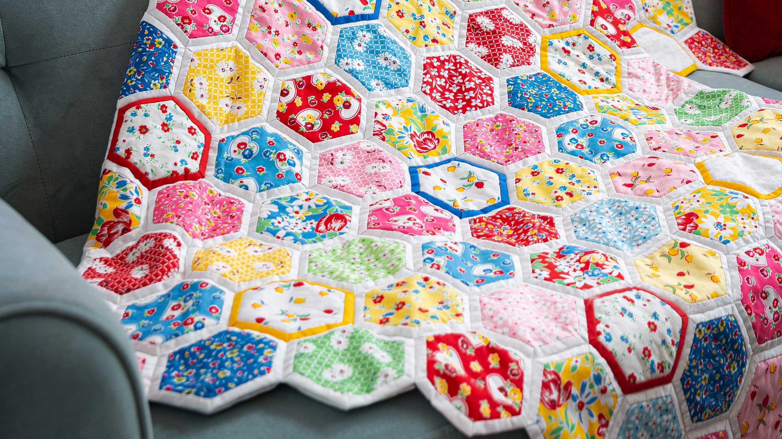 Quilt As You Go Hexies with Natalie