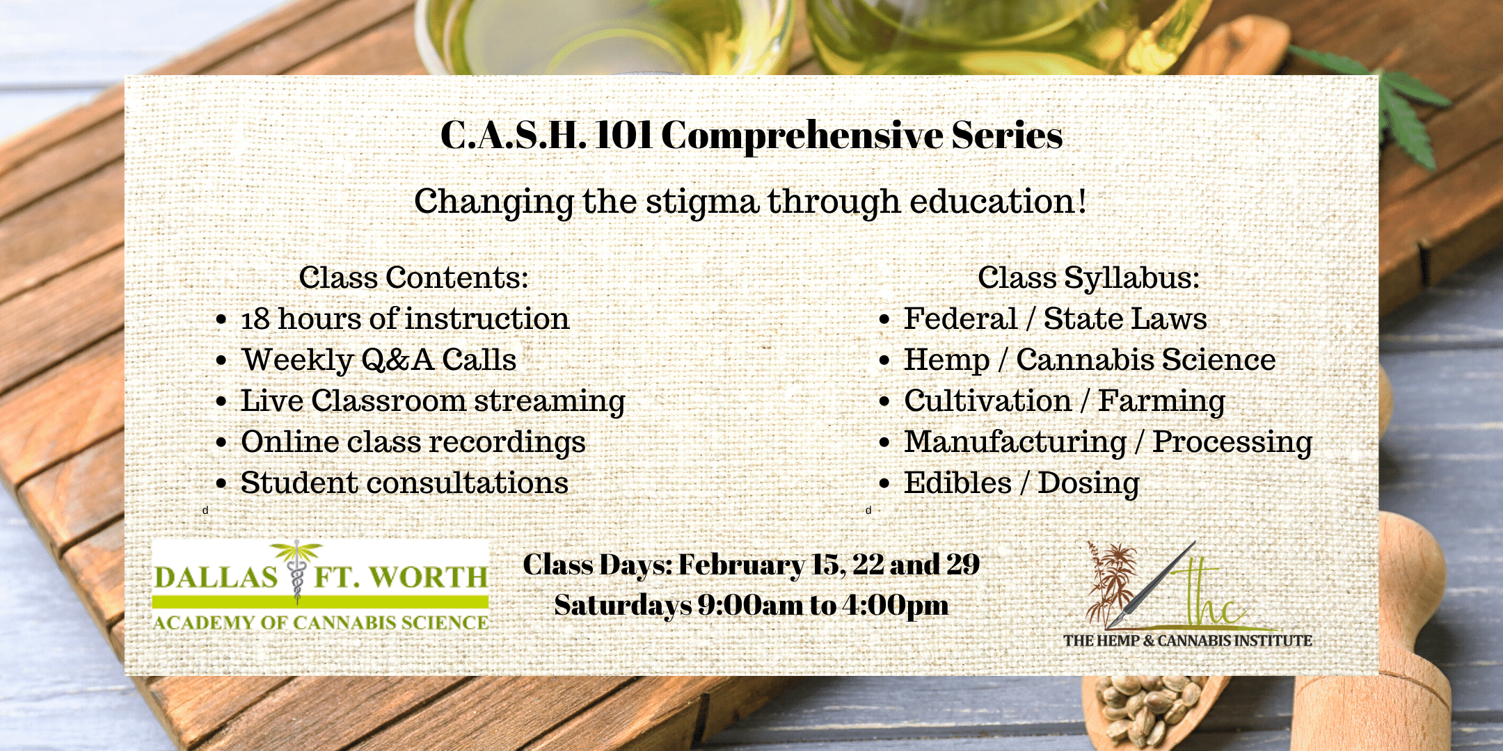 C.A.S.H. 101 Comprehensive Series - February 2020