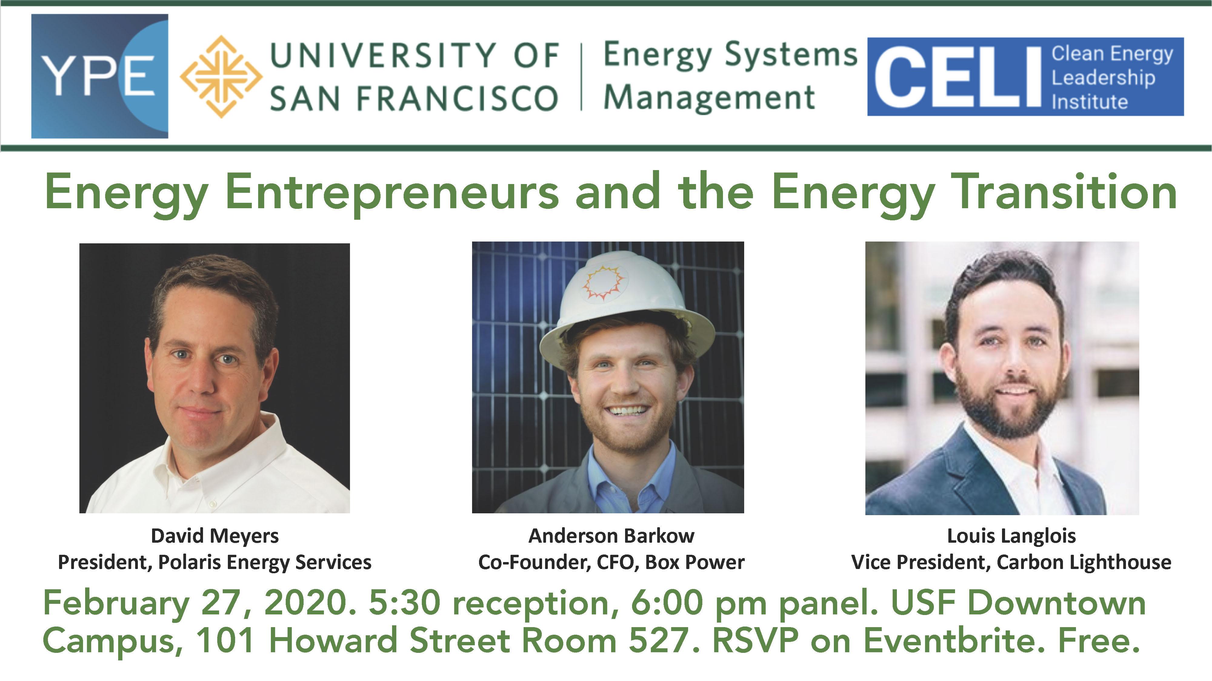 Energy Entrepreneurs and the Energy Transition