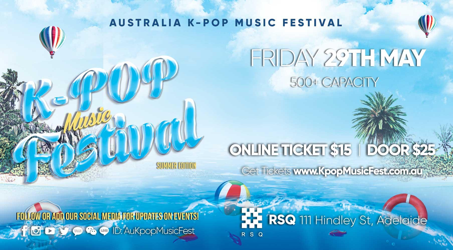 Adelaide Kpop Music Festival Friday 29th May [Early Bird ON SALE NOW]