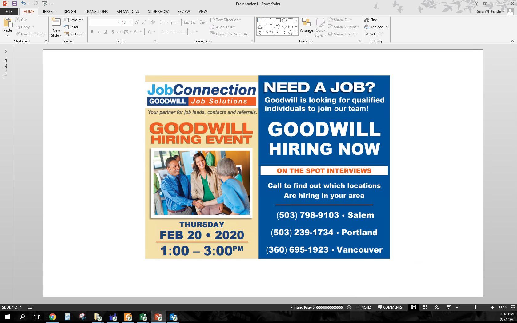 Goodwill is Hiring - West Salem - 2/20/20