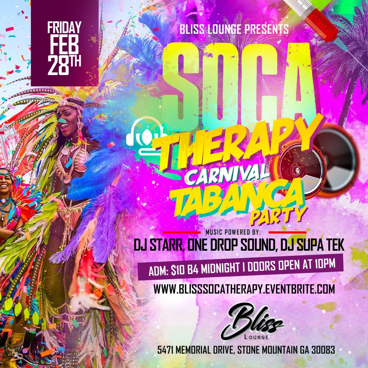 Soca Therapy - A Carnival Tabanca Party