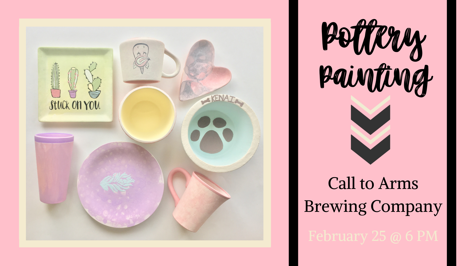 Pottery Painting at Call to Arms Brewing Company